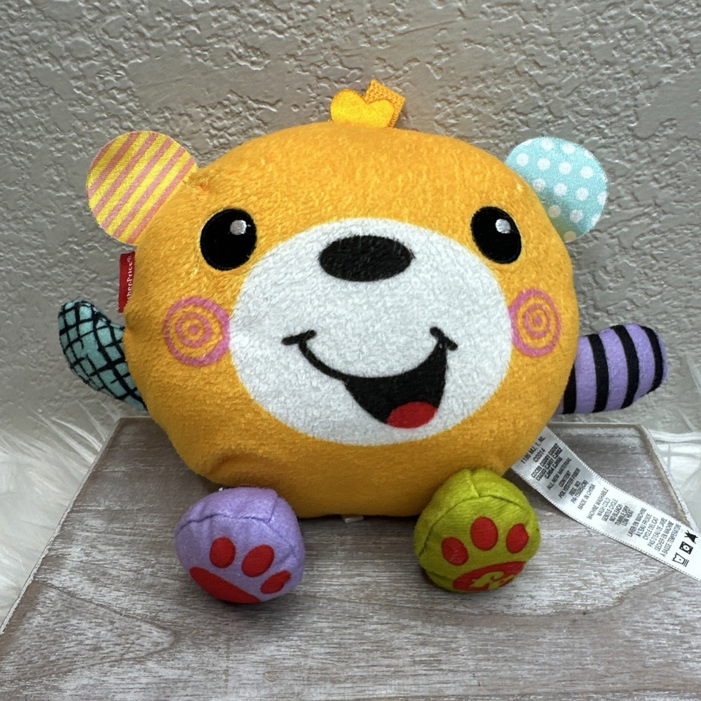 $25 🌙 Fisher Price Giggle Gang Laughing‎ Orange Toby Baby Plush Doll Toy 2014